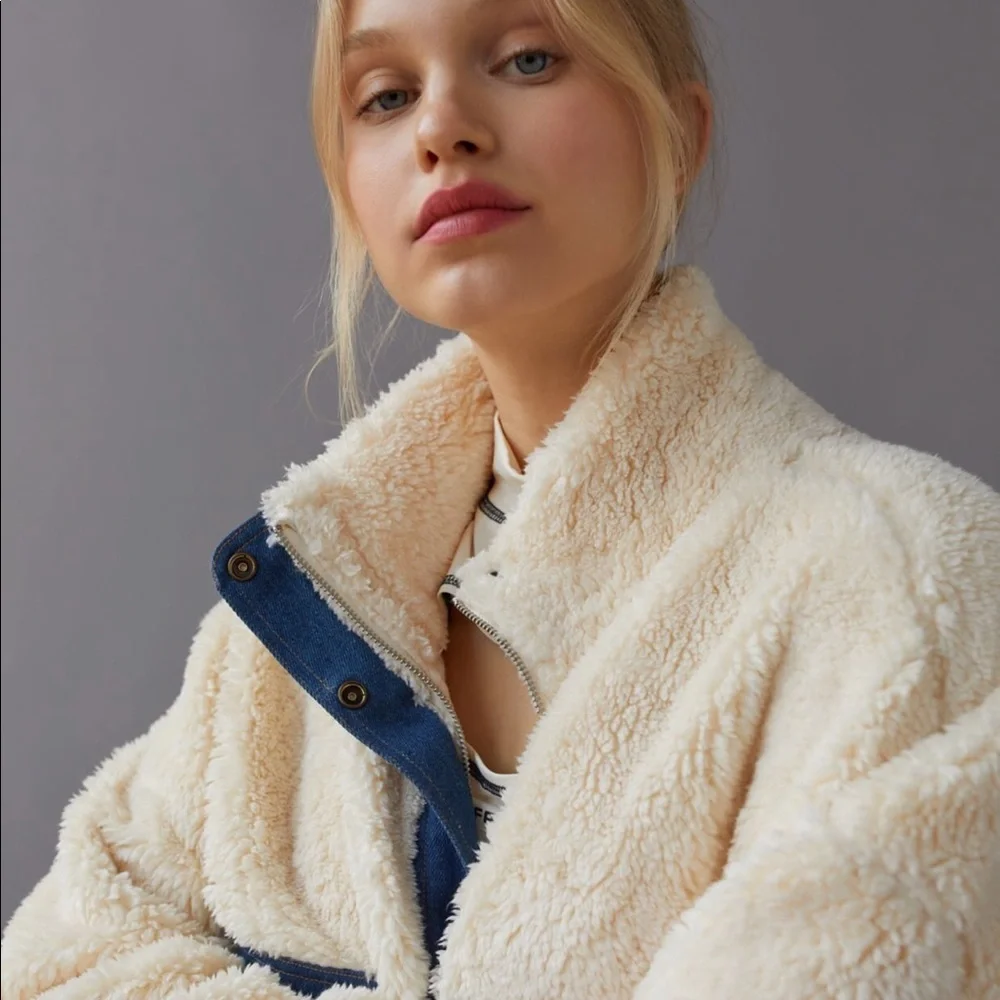 #82 CLOSEOUT FIRM 🌸New! Urban Outfitters Cozy Sherpa Jacket NWT - Picture 3 of 7
